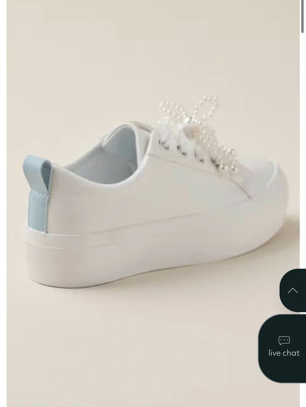 Vegan Leather Sneakers with Detachable Pearl Bow